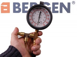 BERGEN 11 Pce Petrol Fuel Injection Pressure Test Kit 0-145psi